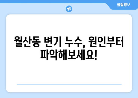 광주 남구 월산동 변기 누수 해결 가이드| 원인부터 해결 방법까지 | 변기 수리, 누수 탐지, 급수 밸브